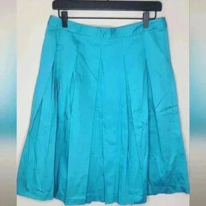 Talbots NWT New Womens Blue Teal Skirt Woth Lining Size 6